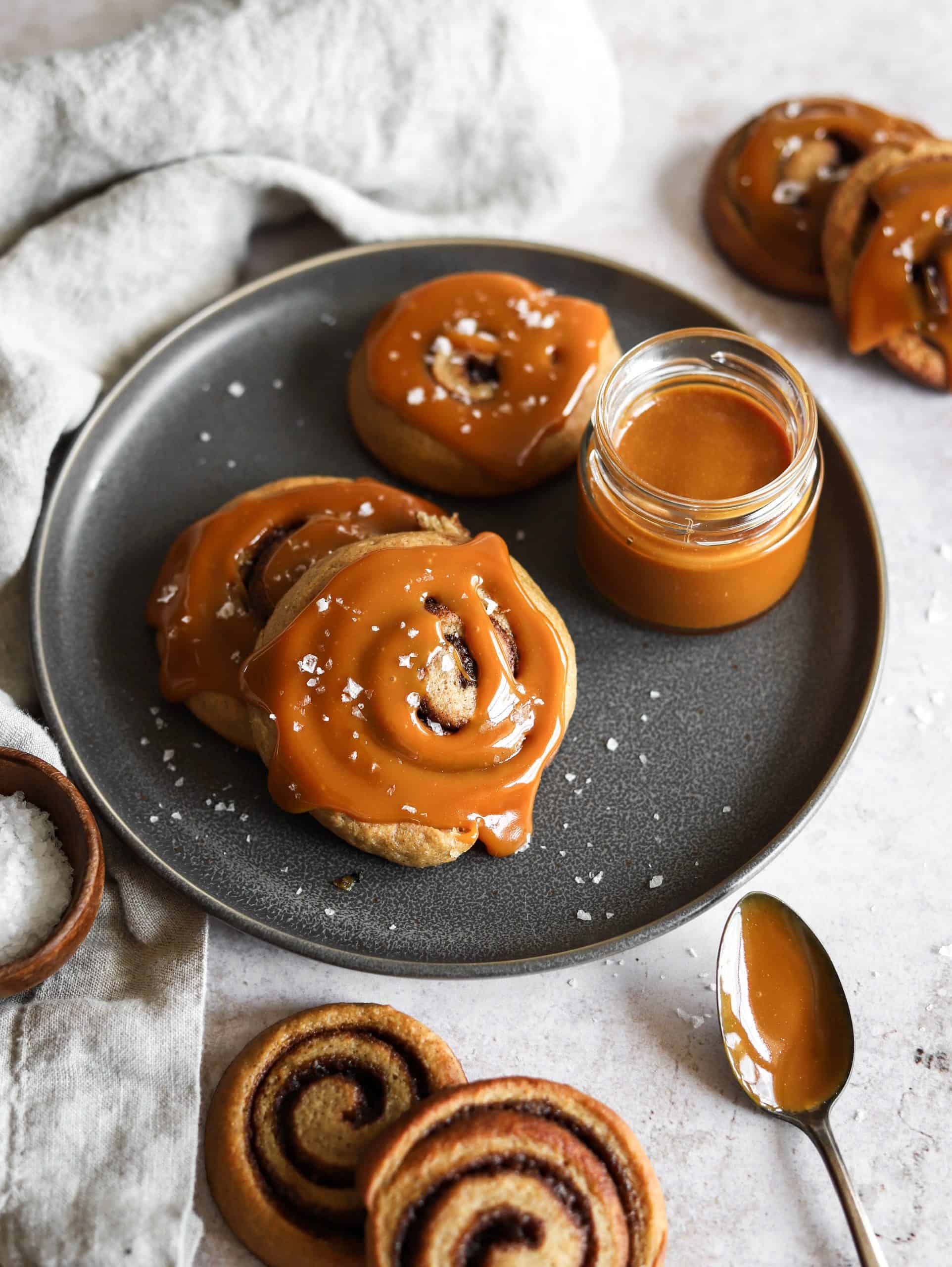 Salted Caramel Cinnamon Buns with Bone Broth Protein | Sugared