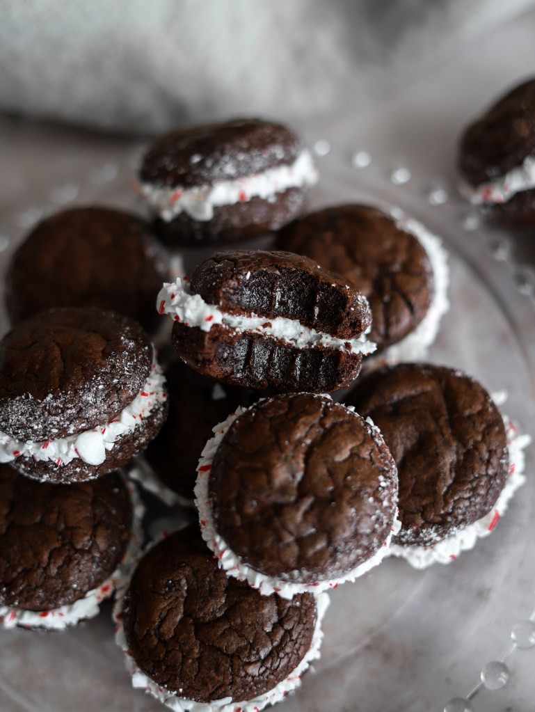 Peppermint Brownie Sandwich Cookies (dairyfree) Sugared & Stirred
