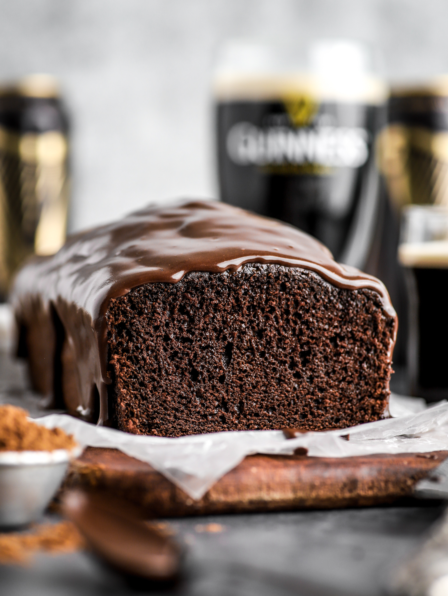 Chocolate Guinness Loaf Cake Sugared & Stirred