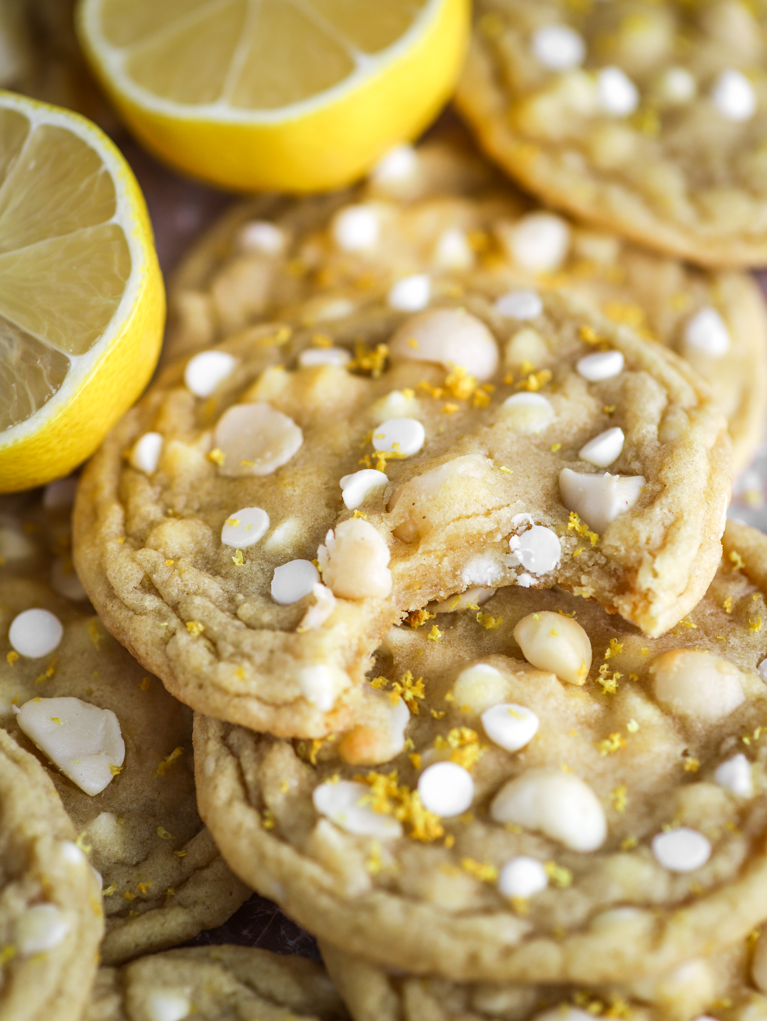 Lemon White Chocolate Macadamia Nut Cookies | Sugared & Stirred